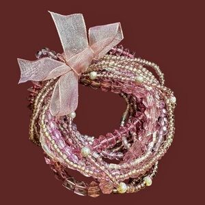 Beaded Cluster Elastic Bracelet